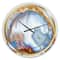 Designart 'Chalcedony Quartz Gold And Blue I Modern Wall Clock
